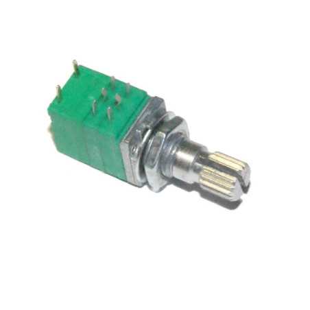 POTENCJOMETR OBROTOWY 2x 50k B LIN Z WYŁ 9x11