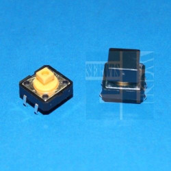 MIKROPRZYCISK 12x12mm + KLAWISZ KWADRAT CZARNY h-11mm