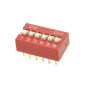 PRZEŁĄCZNIK DIP SWITCH 6 CZERWONY ON-OFF x6