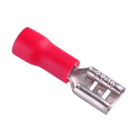 KONEKTOR IZOLOWANA KOŃCOWA CZĘŚĆ 4,8mm CZERWONY 10szt /5565
