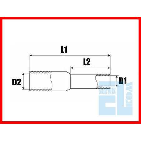  KOŃCÓWKA TULEJKA IZOLOWANA KOŃCOWA CZĘŚĆ 2mm NIEBIESKA 10szt