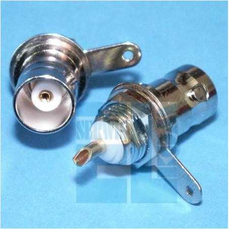 BNC GNIAZDO MONTAŻ DO PANELU OBUDOWY LUTOWANE METAL