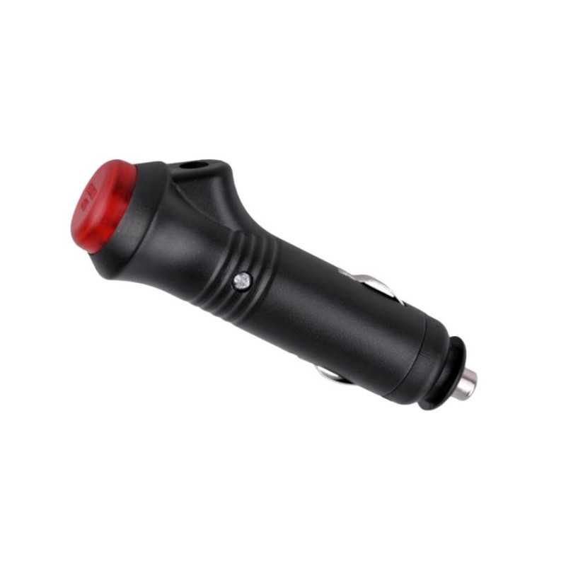 WTYK ZAPALNICZKI SAMOCHODOWEJ Z WŁĄCZNIKIEM I DIODĄ LED WTYK ZAPALNICZKI SAMOCHODOWEJ Z WŁĄCZNIKIEM I DIODĄ LED