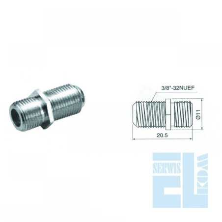 GNIAZDO ZŁĄCZE TYPU F-F SAT RG6U 6,5mm NA KABEL ANTENOWY