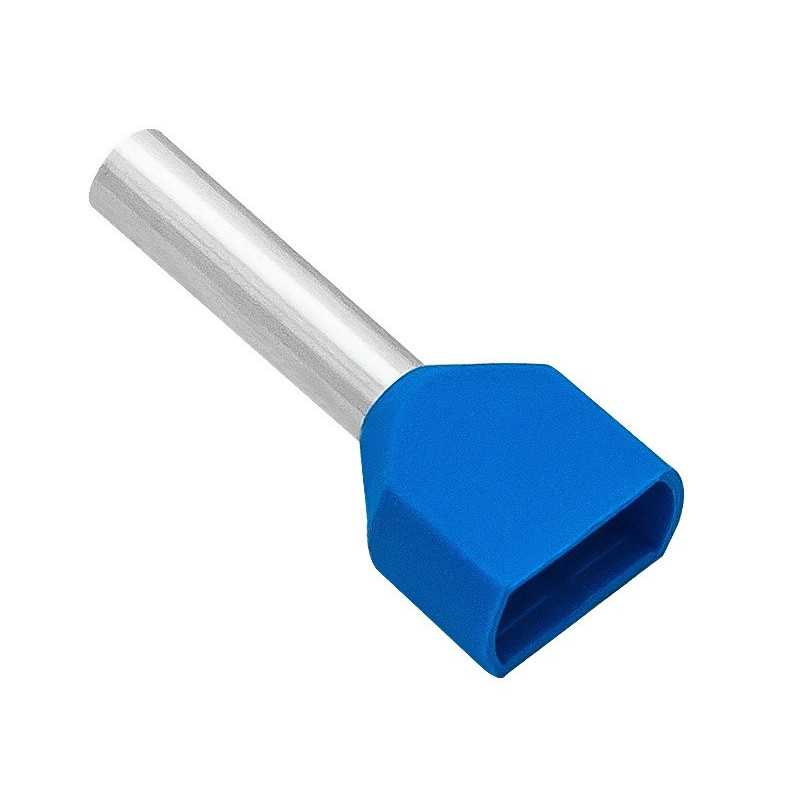 KONEKTOR TULEJKA PODWÓJNA 0,75mm 10szt NIEBIESKA /A3792