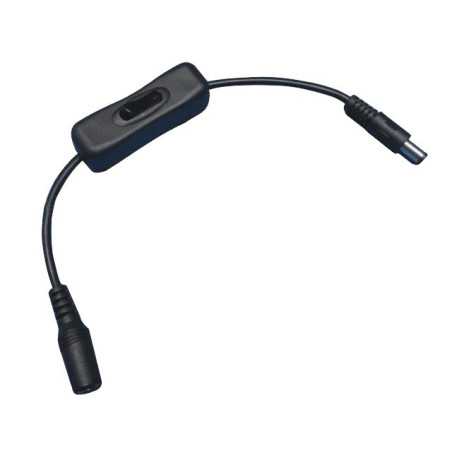 GNIAZDO + WTYK DC 2,1/5,5 Z WYŁĄCZNIKIEM NA KABLU 35cm