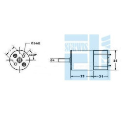 SILNIK MAŁY 12V Z PRZEKŁADNIĄ 120 OBROTÓW MT70