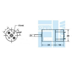 SILNIK MAŁY 6V Z PRZEKŁADNIĄ 120 OBROTÓW MT80