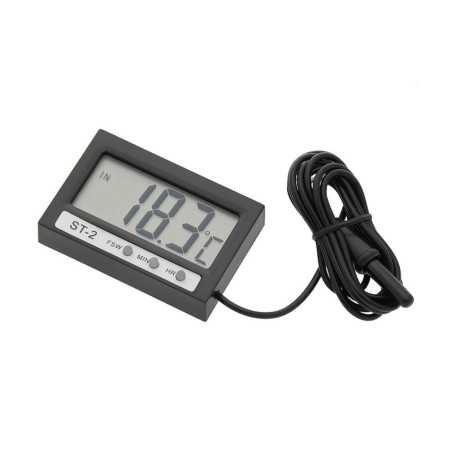 TERMOMETR MIERNIK Z ZEGARKIEM -50 C do 70 C LCD CZARNY BLOW ST02 ZEW/WEW