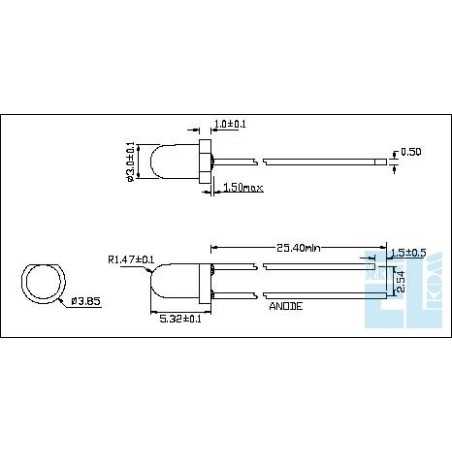  DIODA LED 3mm CZERWONA L-934 KINGBRIGHT