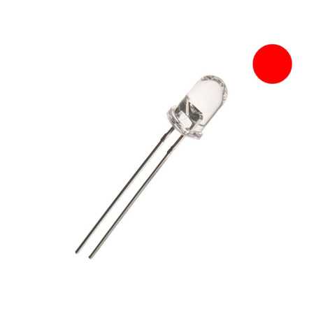 DIODA LED 5mm CZERWONA 7.8cd SUPERJASNA !!!