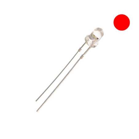 DIODA LED 3mm CZERWONA SUPERJASNA !