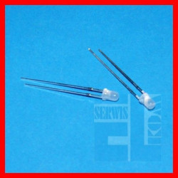 DIODA LED 3mm BIAŁA CIEPŁA MATOWA 400mcd
