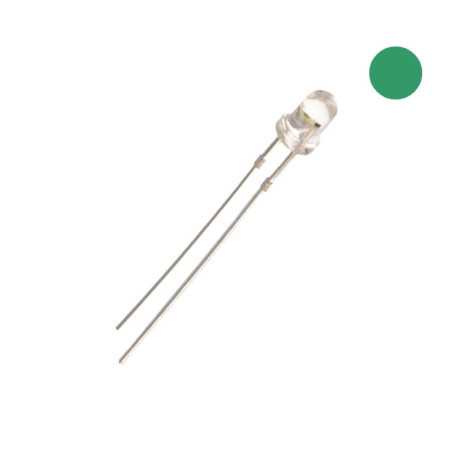 DIODA LED 3mm ZIELONA 12V