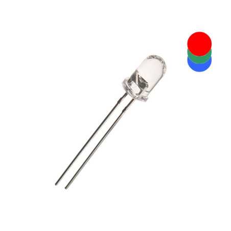 DIODA LED 5mm MIGAJĄCA R-G-B CZERWONO-ZIELONO-NIEBIESKA FAST CLEAR 2N /AK