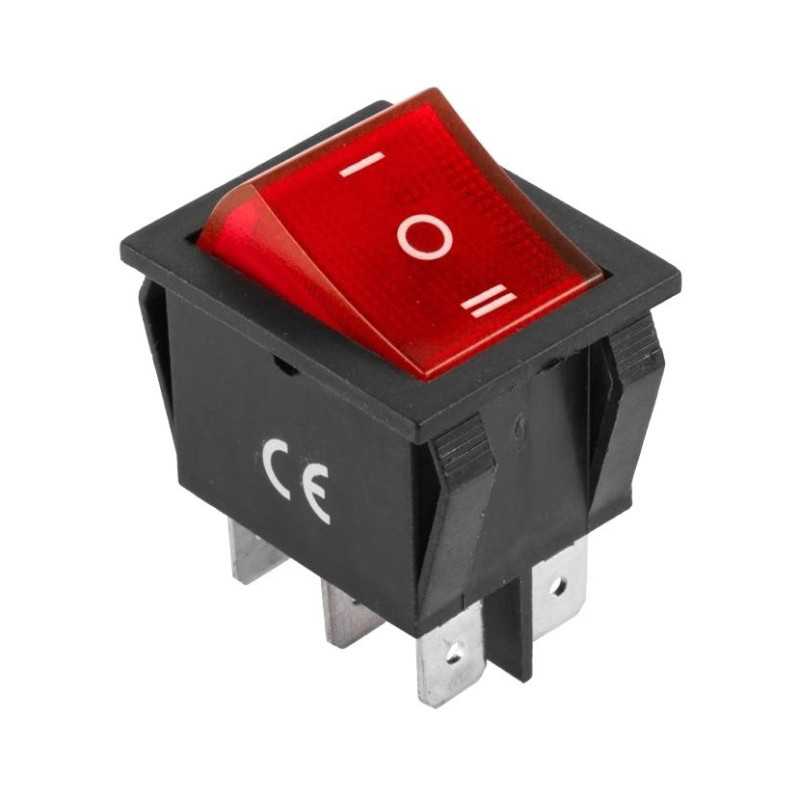 PRZEŁĄCZNIK IRS-203 1C CZERWONY KOŁYSKOWY 1-0-2 /PRK046 15A 250VAC