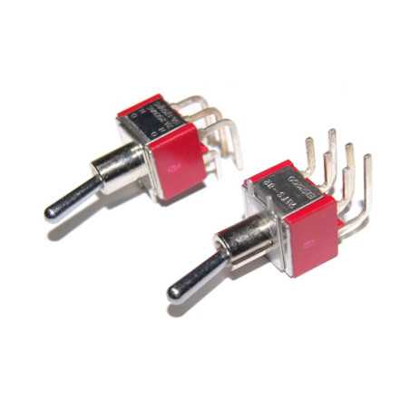 PRZEŁĄCZNIK 2x2 8021 DŻIGINIOWY KĄTOWY W DRUK 2A 250VAC