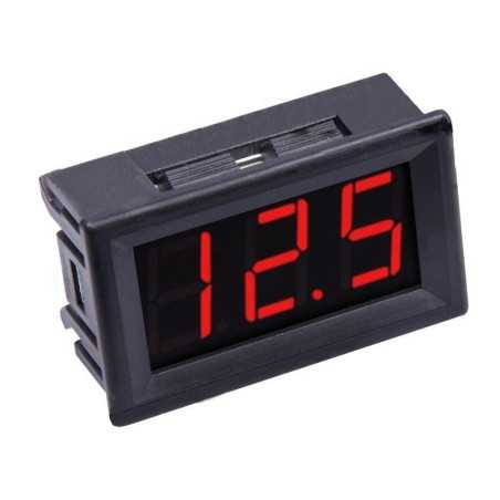 MIERNIK TEMPERATURY PANELOWY DO CZUJNIKA DS18B20 12V CZERWONY -55-125C